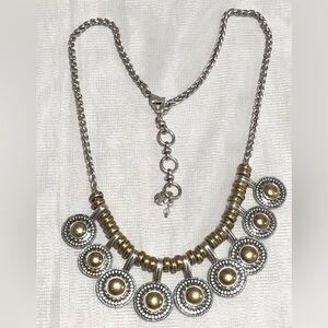 Lucky Brand Silver and Gold Statement Necklace